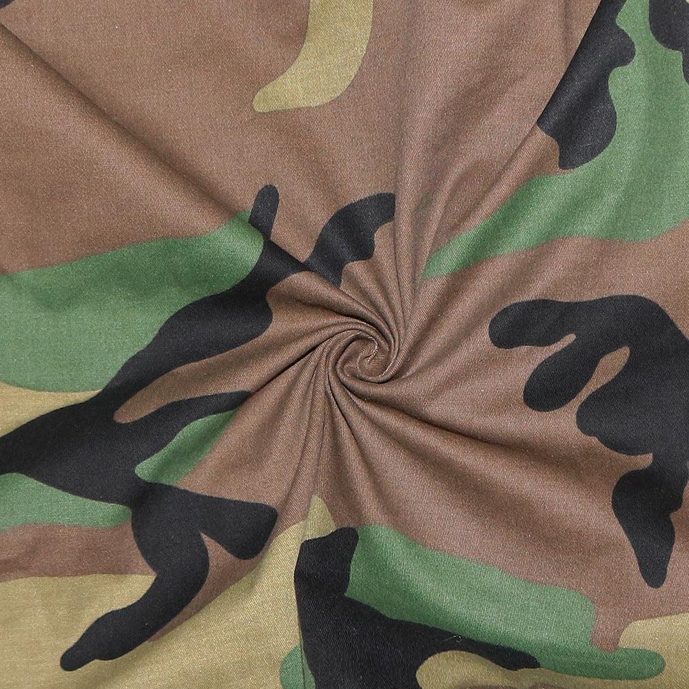 Women's Long Casual Fashion Camouflage Print Top