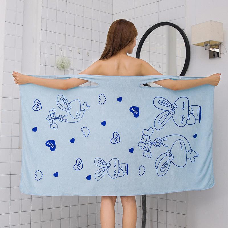 Wearable sling bath towel female soft absorbent beach towel