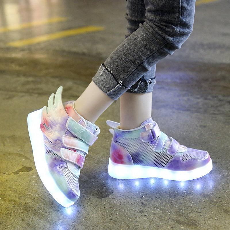 Colorful Usb Velcro Luminous Shoes