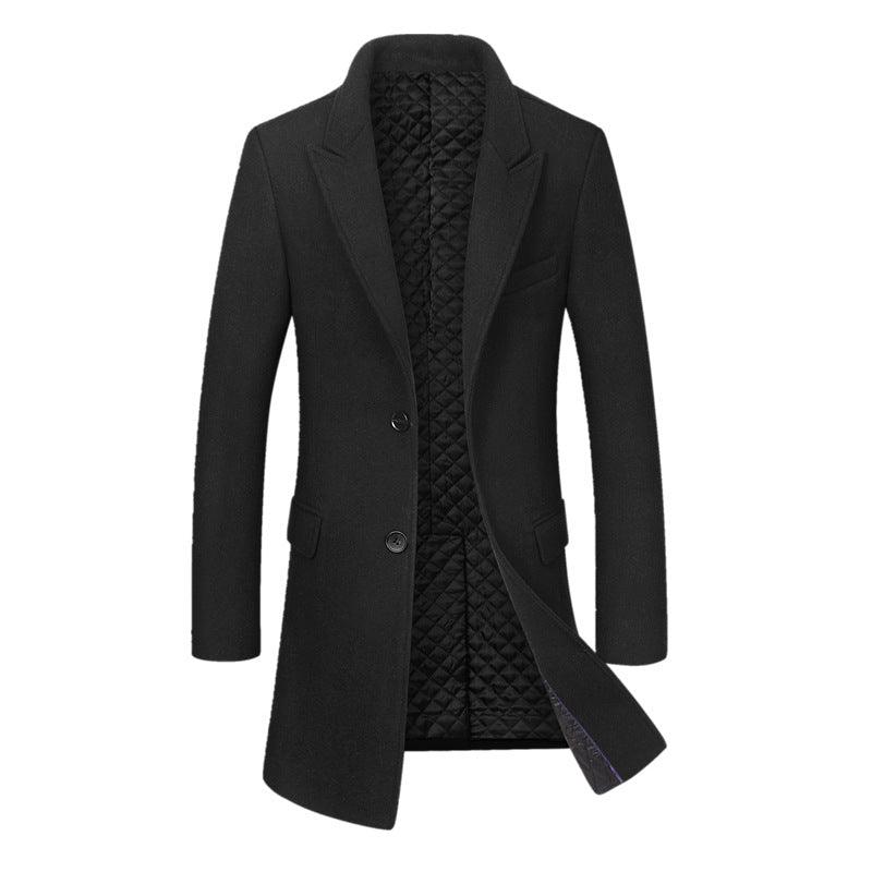 Pure color casual woolen coat men's suit