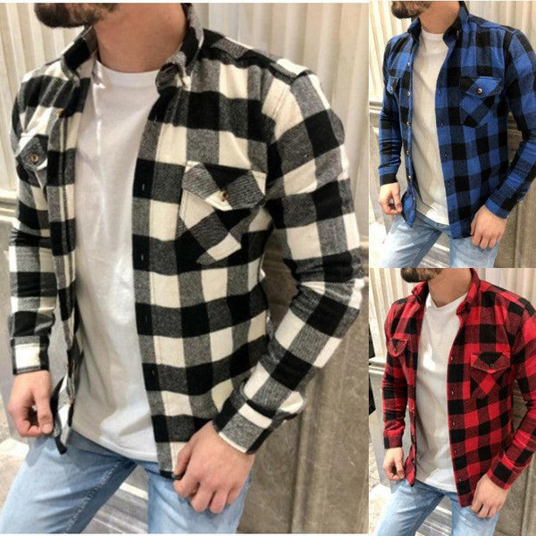 Hot Sale Cotton Brushed Plaid Shirt For Men