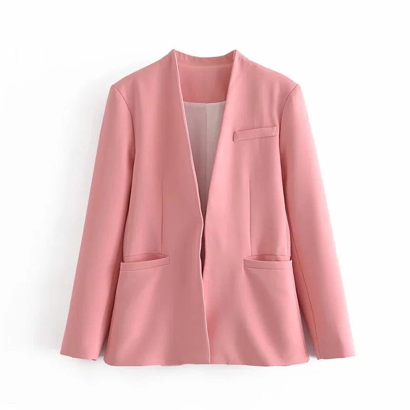 Ladies New Solid Color Suit Jacket Women