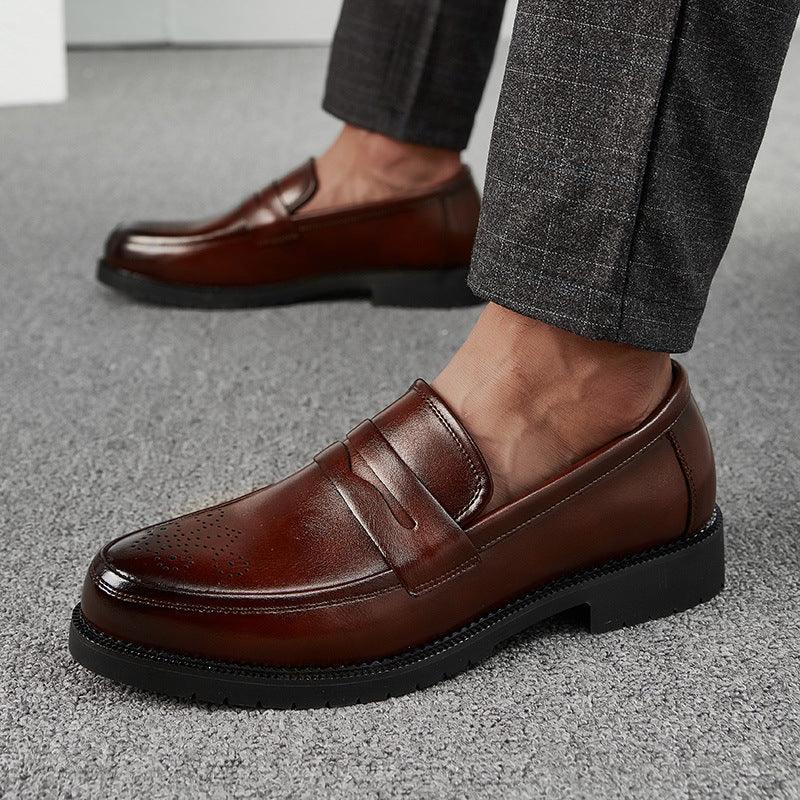 British business men's formal leather shoes