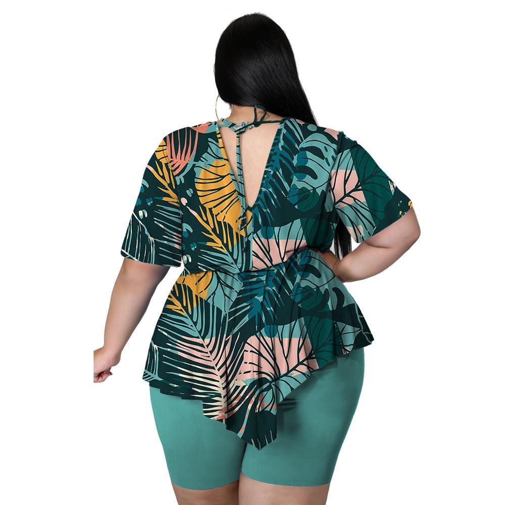 Bohemia Printed Sexy Outfit Plus Size