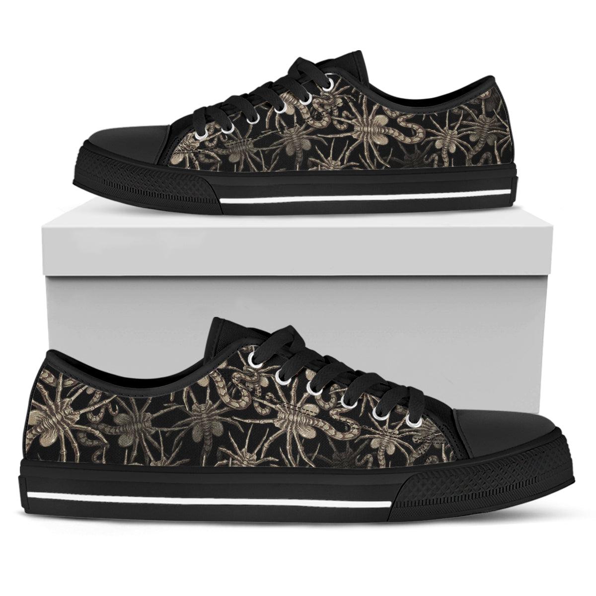 Pattern Low Top Black Soled Canvas Shoes Casual Sneaker