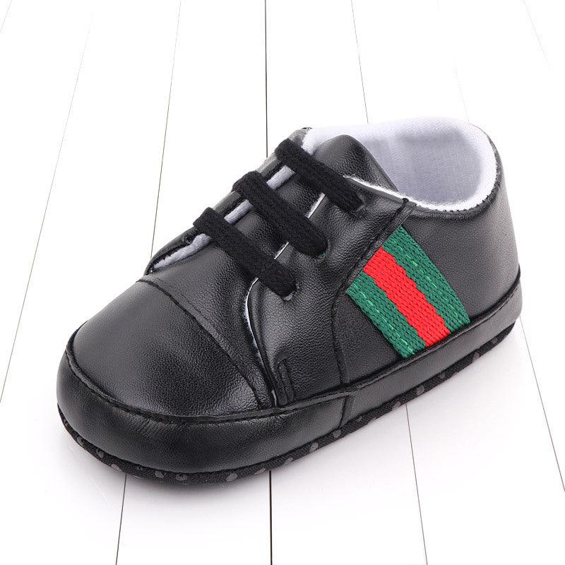 Baby soft sole shoes stripe color matching baby shoes