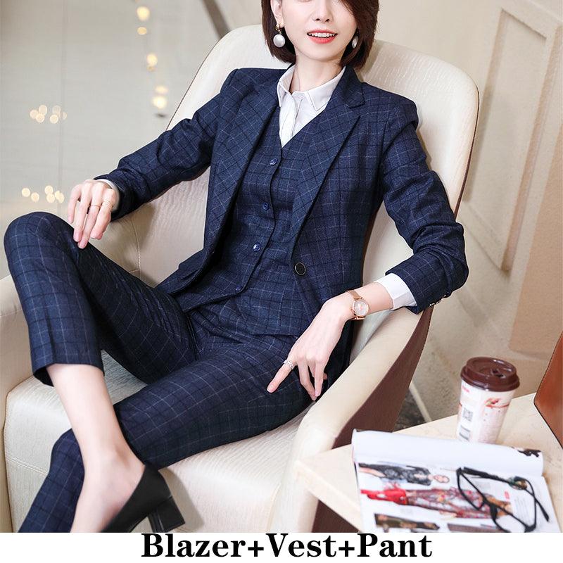 Plaid Suit Suit Fashion Temperament Business