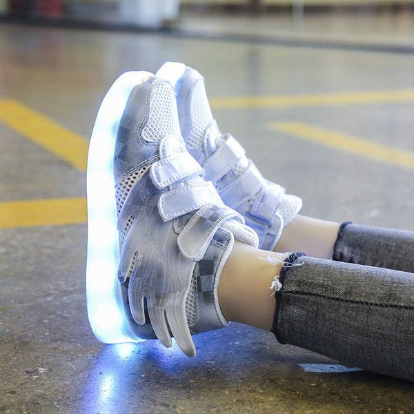 Colorful Usb Velcro Luminous Shoes