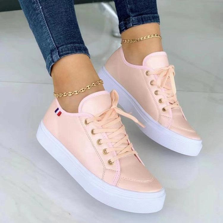 Lace-up Flats Slip On Sneakers Walking Shoes