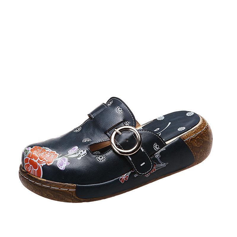 Women's Printed Clogs Slip-on Platform Beach Sandals