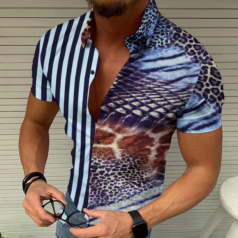 Men's Summer Beach Print Shirt