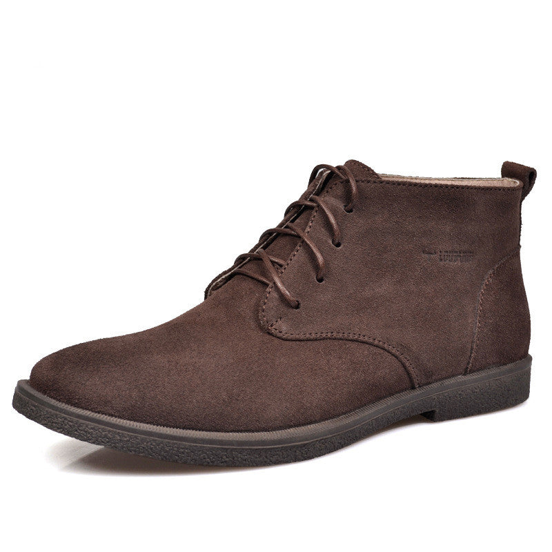 Men's Nubuck Leather High Top Martin Boots