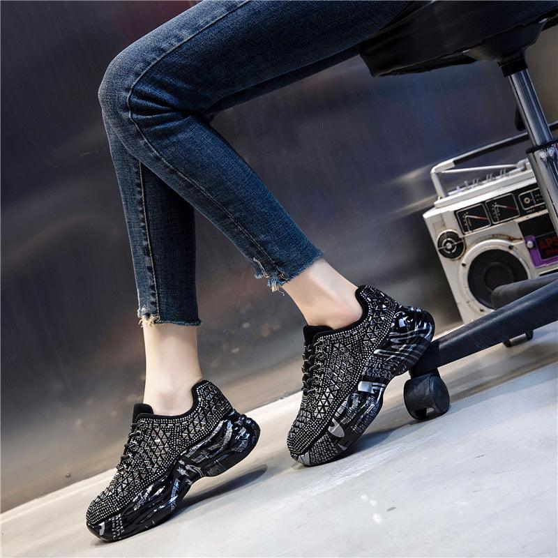 Ladies Sports Shoes Casual Old Shoes Women Low-top Thick-soled Shallow Mouth Shoes Women