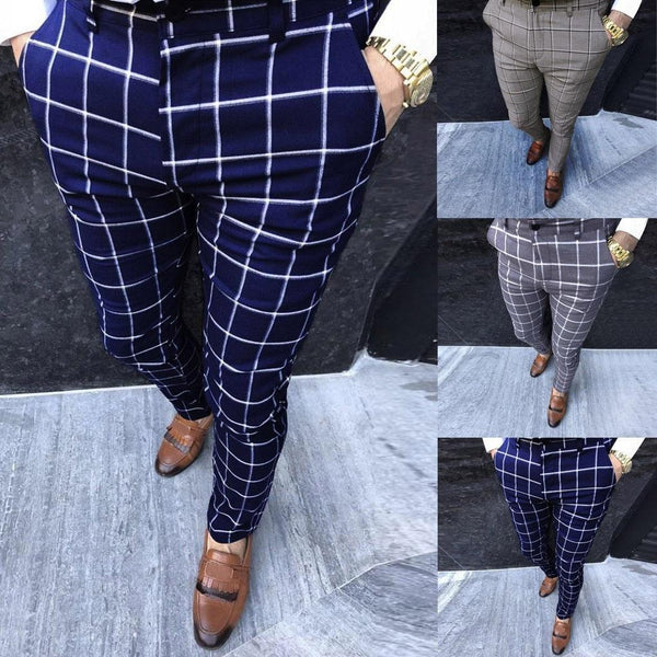 Men's Plaid business pants