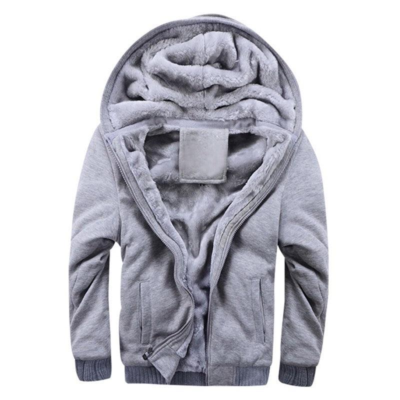 winter men hoodies add wool jacket hooded coat men