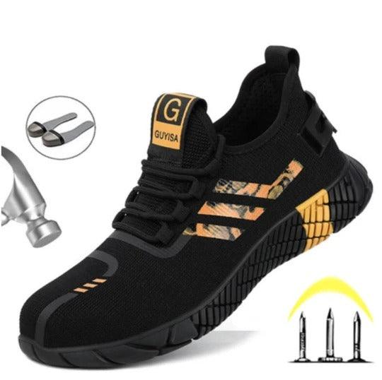 Men's flying mesh safety shoes