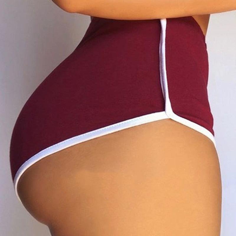 Women's Elastic Casual Pants Candy-colored Mid-waist Shorts