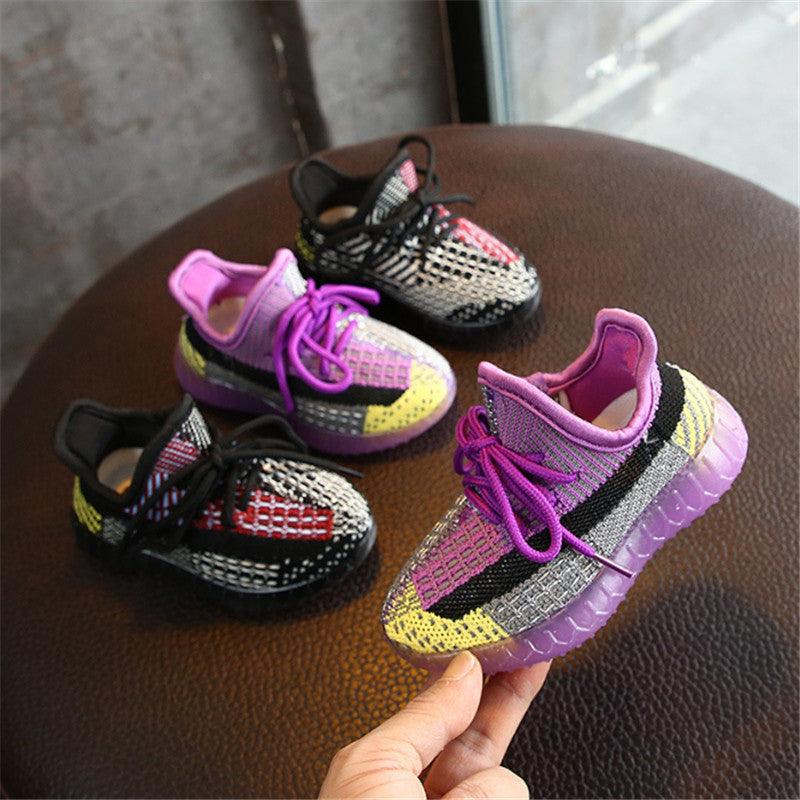 Breathable Flying Weaving Baby Shoes For Boys And Girls Sneakers