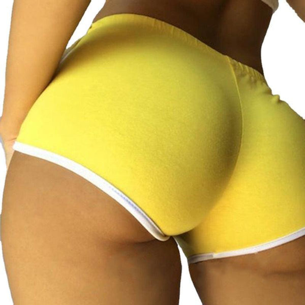 Women's Elastic Casual Pants Candy-colored Mid-waist Shorts