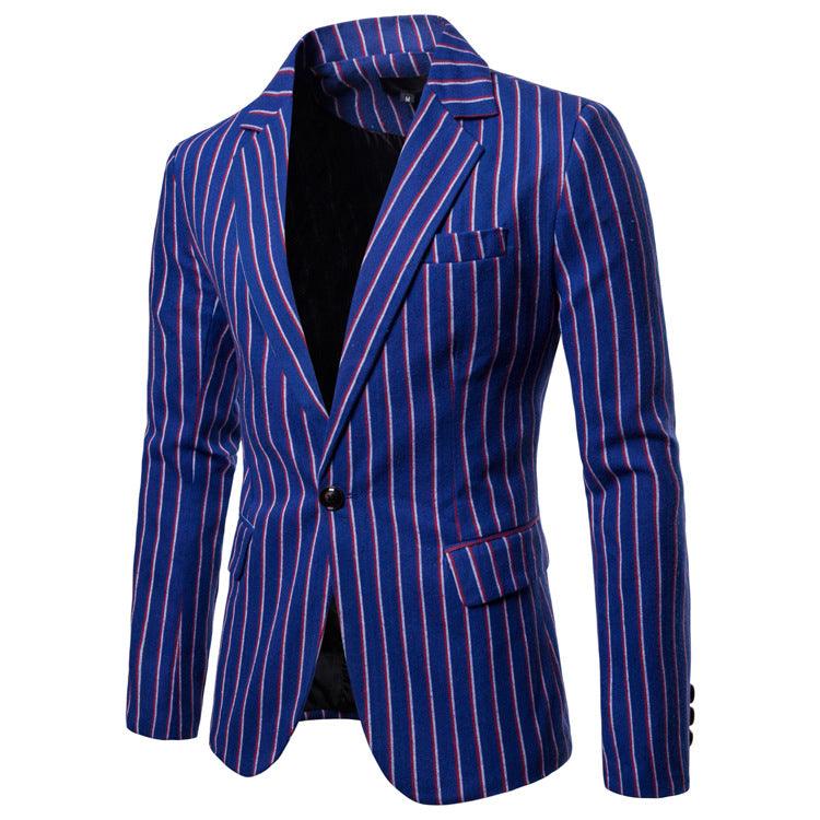 Single Breasted Striped Slim Suit