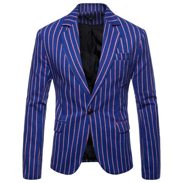 Single Breasted Striped Slim Suit