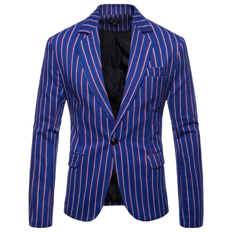 Single Breasted Striped Slim Suit