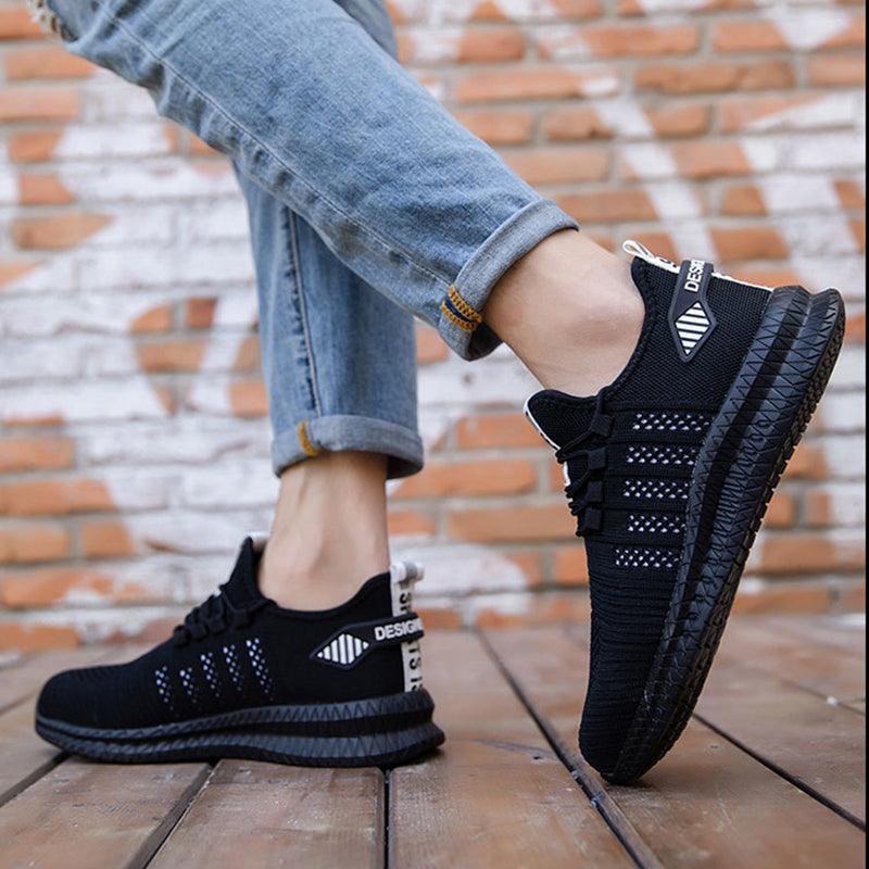 Work Safety Shoes Breathable Anti-Puncture Sneakers Men Air Cushion Indestructible Steel Toe Shoes