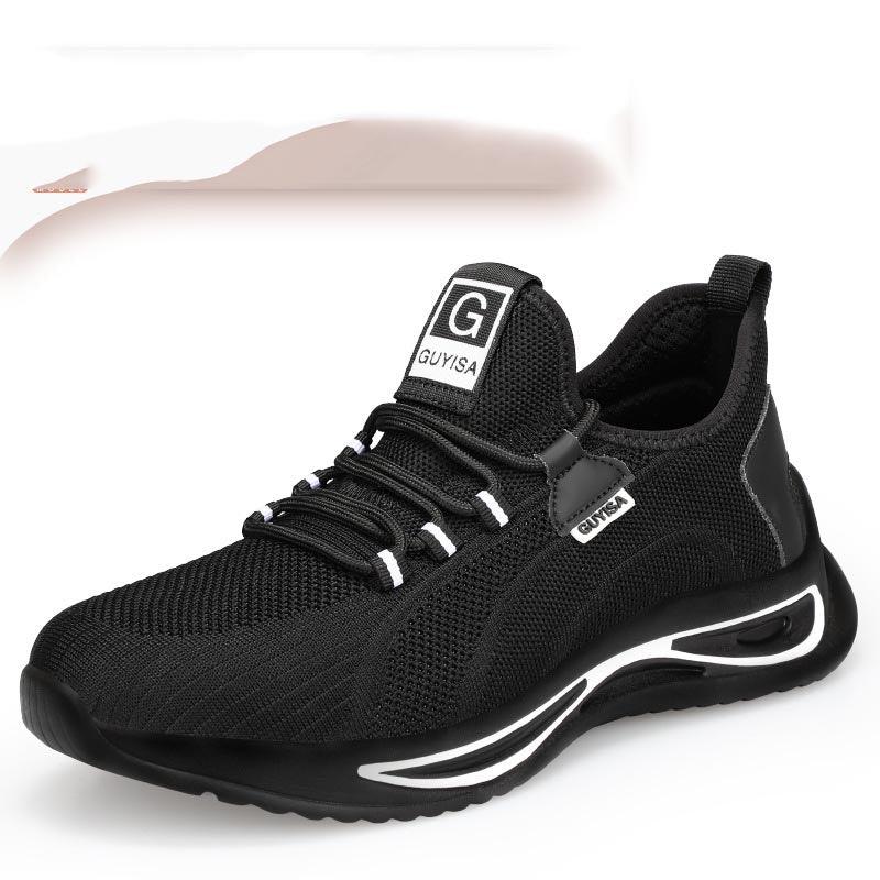Pu Outsole Lightweight Fly Woven Breathable Safety Shoes