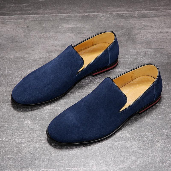 New Men's Pointed Toe Shoes Suede British All-match