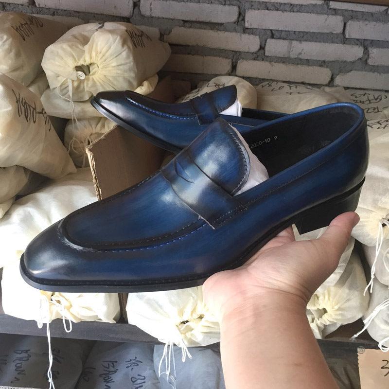 The First Layer Of Cowhide Men's Shoes Handmade Business High-end
