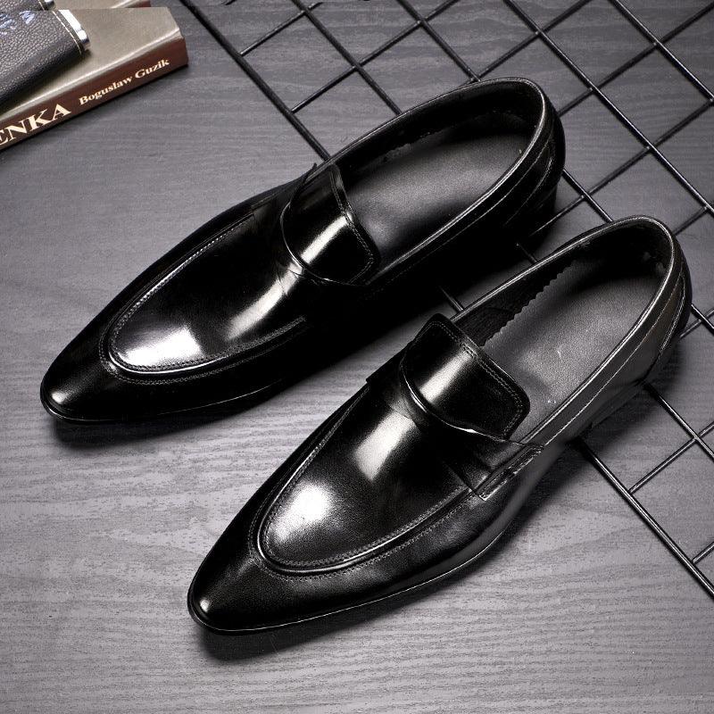 New British Cowhide Leather Vintage Business Formal Leather Shoes