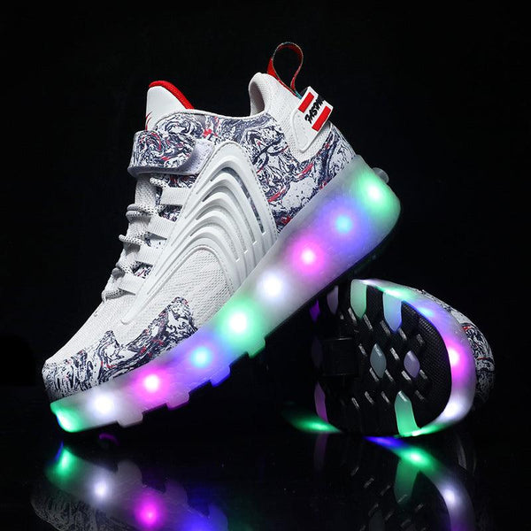 Children's Wheel Shoes LED  Light Emitting Charging Children's Lamp Shoes