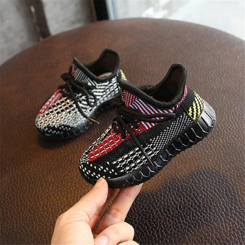 Breathable Flying Weaving Baby Shoes For Boys And Girls Sneakers