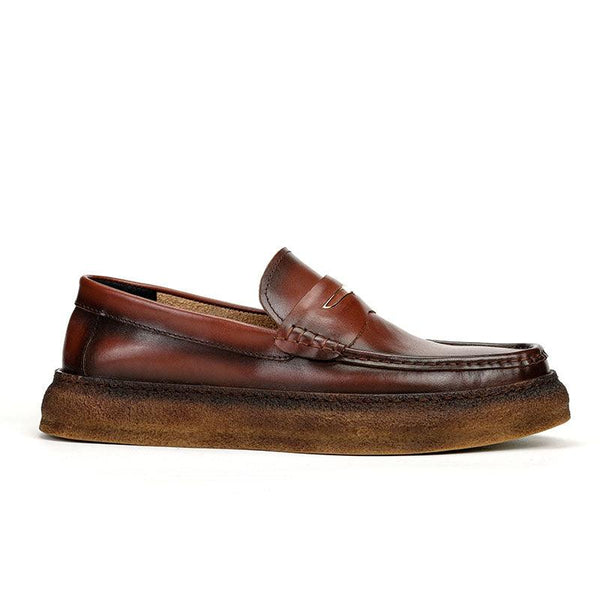 British Men's Casual Thick-soled Leather Increased Lazy Shoes