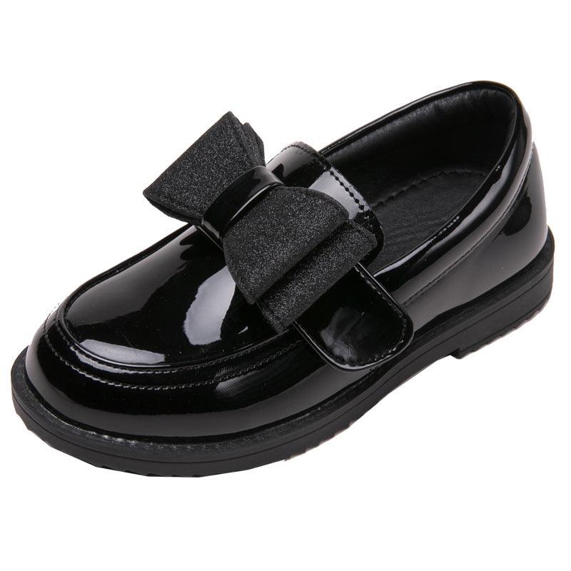 The New Version Of The Black British Style Casual Shoes Flat Shoes For Students And Children