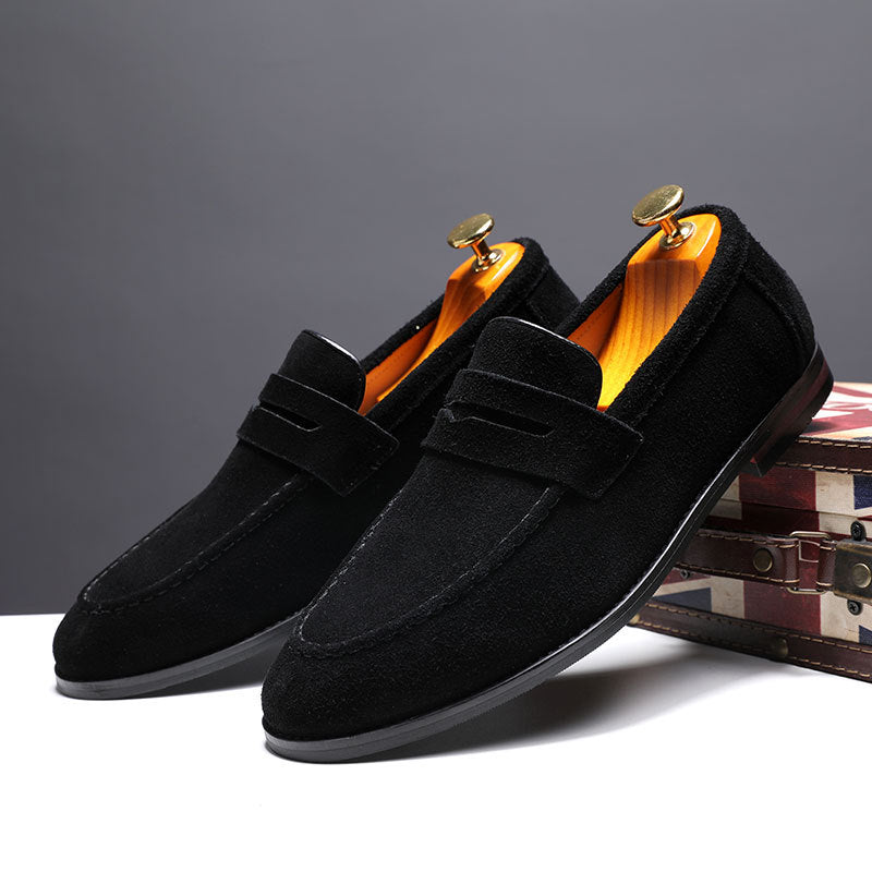 Lazy Nubuck Leather Men Casual