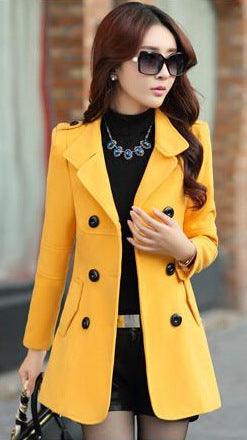 Ladies Autumn Casual Woolen Coat