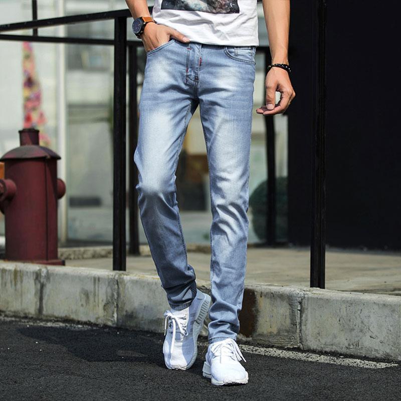 Summer Jeans Menswear Thin Stretch Jeans