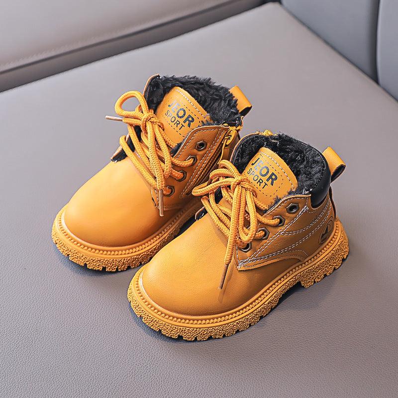 Children's Yellow Boots When Foreign Trade Leisure Ankle Boots