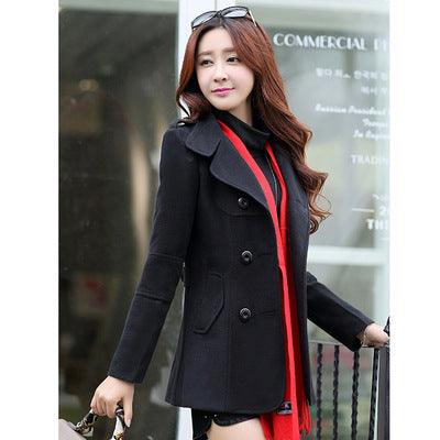 Ladies Autumn Casual Woolen Coat