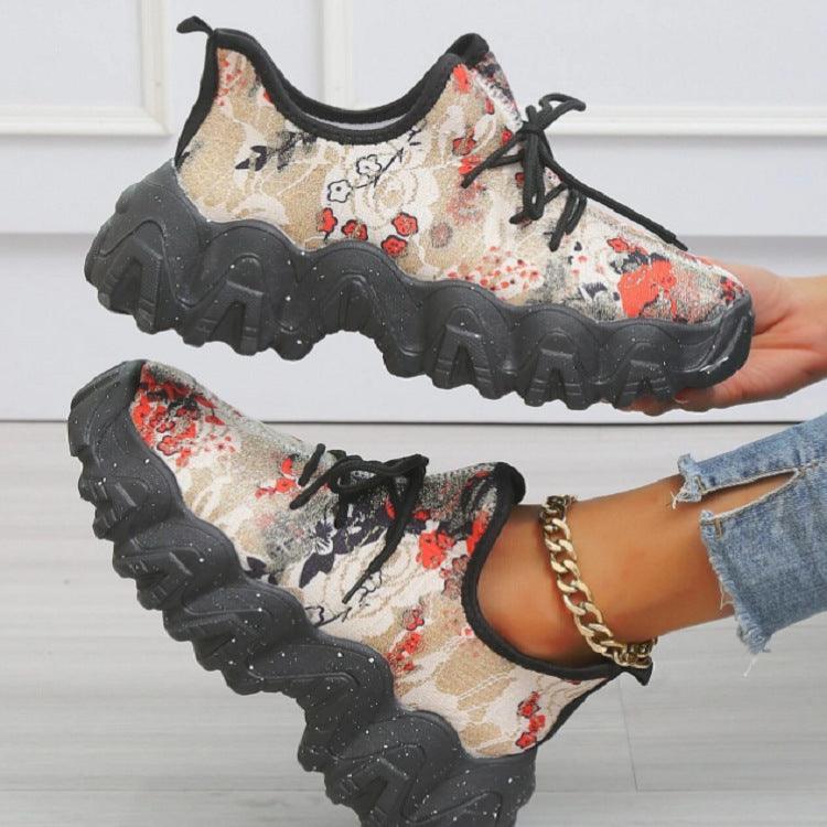 Women's Fashion Trend Printed Casual Sneakers