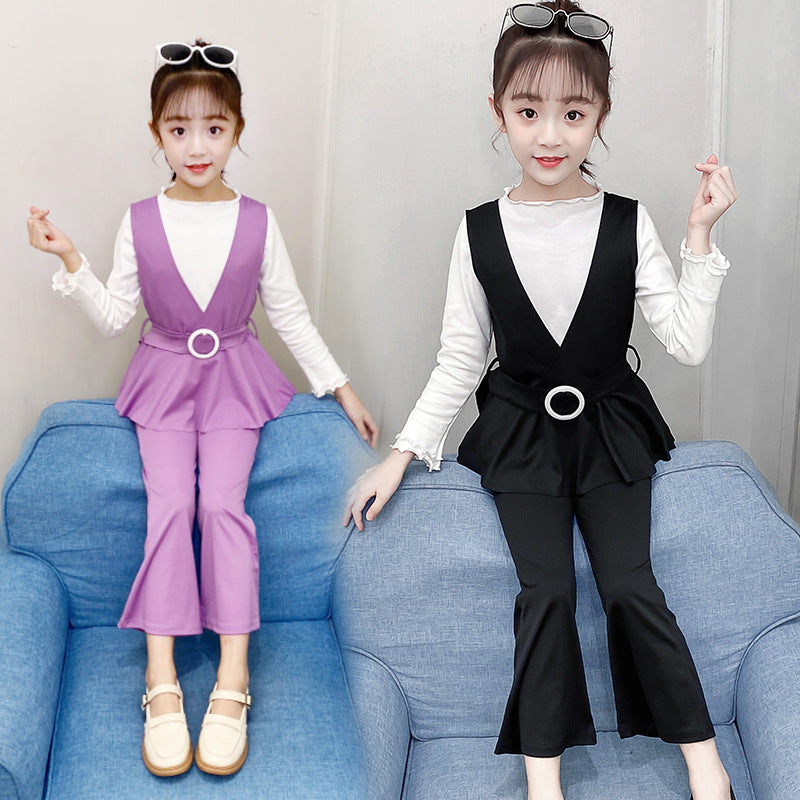 Girls' Spring Suits And Children's Three-piece Suits