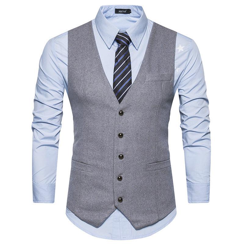 Men's British Slim Suit Professional Vest