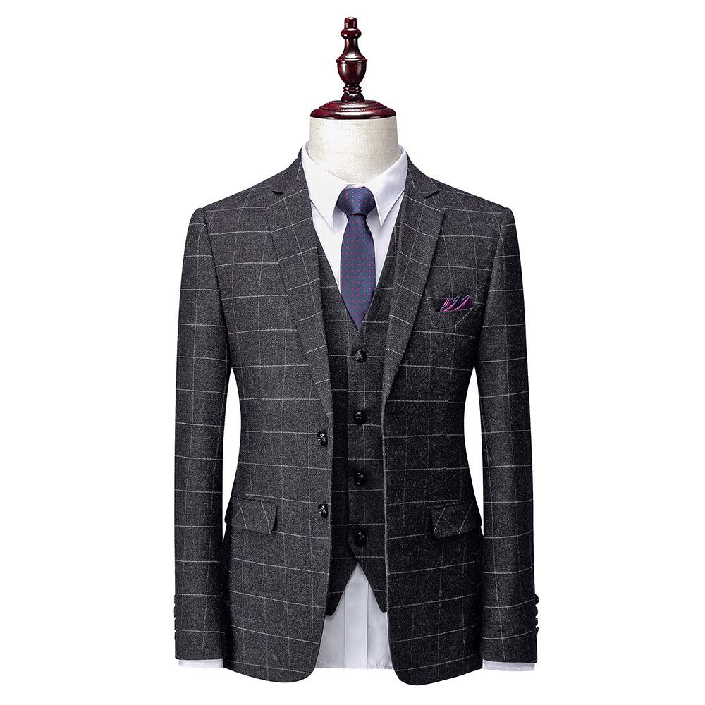 Men's Business Suits Korean Version Slim Wedding Groom Suit Men