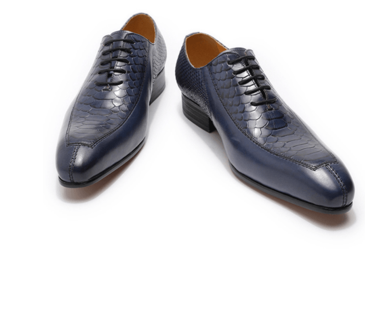 New Summer Business  Oxford Leather  Trend Snake Embossed Cowhide Shoes