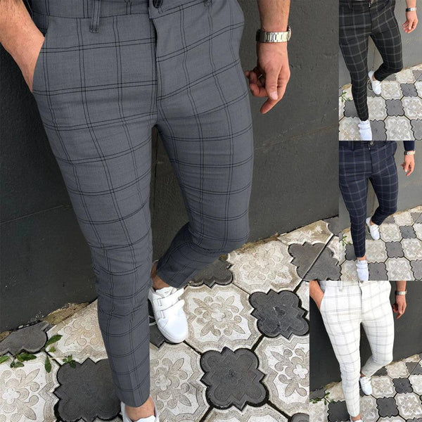 Men Clothing Hot Work Stretch Pants Spring Autumn New Fashion Grey Blue Multicolor Casual Trousers Pencil Pants for Men Business