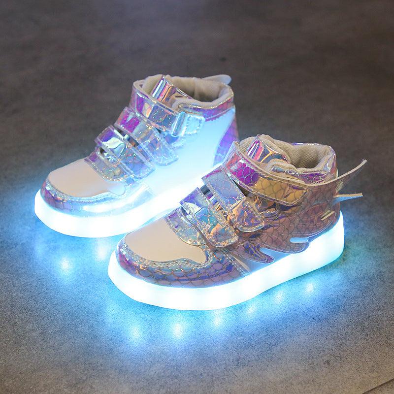 Colorful Usb Velcro Luminous Shoes