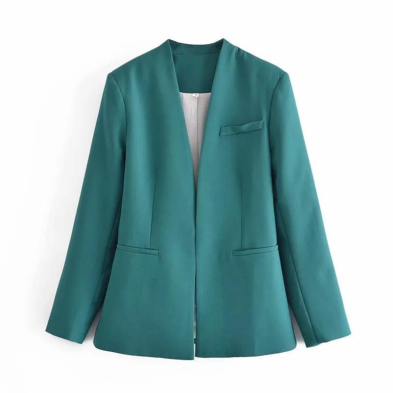 Ladies New Solid Color Suit Jacket Women