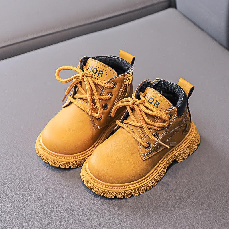 Children's Yellow Boots When Foreign Trade Leisure Ankle Boots