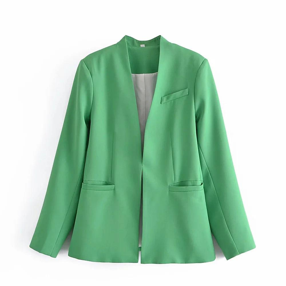 Ladies New Solid Color Suit Jacket Women